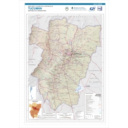 MAPA DE LA PROVINCIA DE TUCUMAN FÍSICO - POLÍTICO 